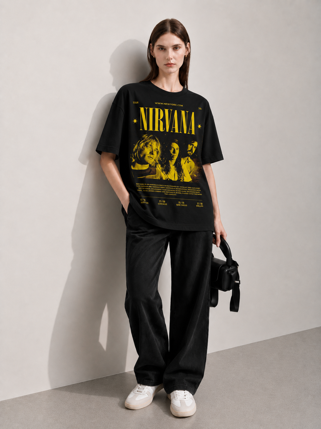 Nirvana Women Tee Black