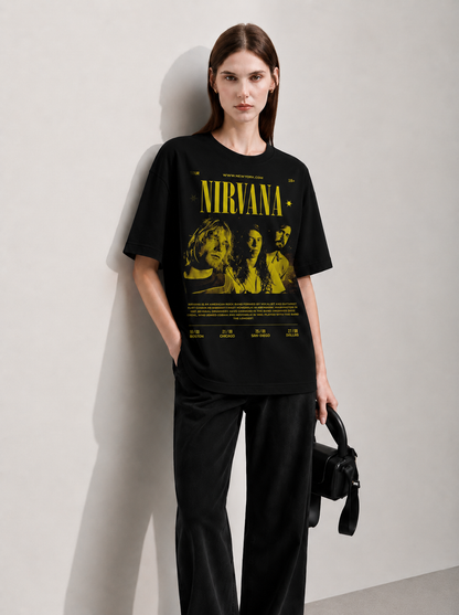Nirvana Women Tee Black