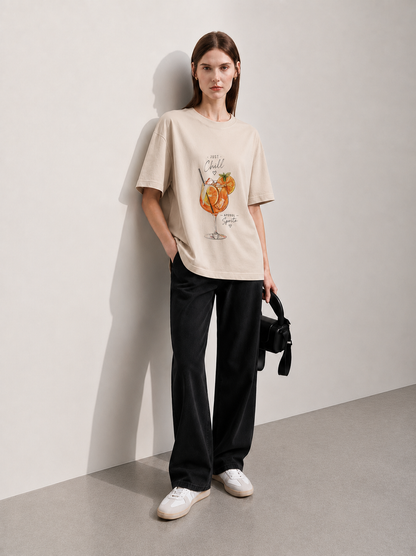 Chill Women Tee Beige