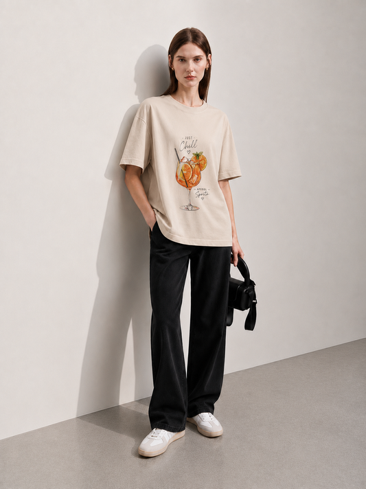 Chill Women Tee Beige