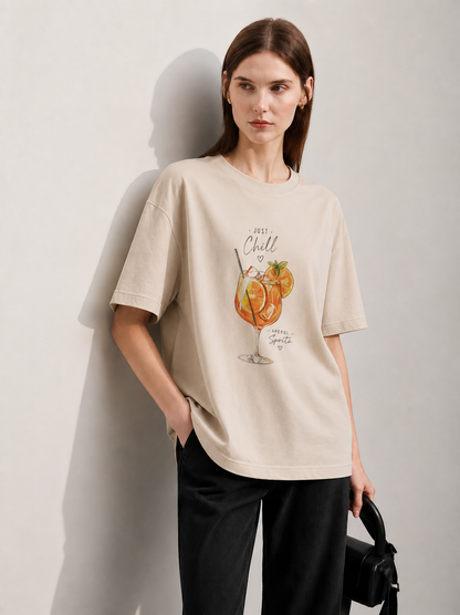 Chill Women Tee Beige