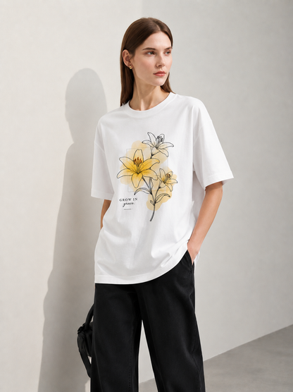 Petal Muse Women Tee White