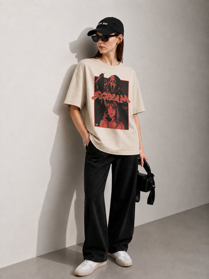 No Answer Women Tee Beige