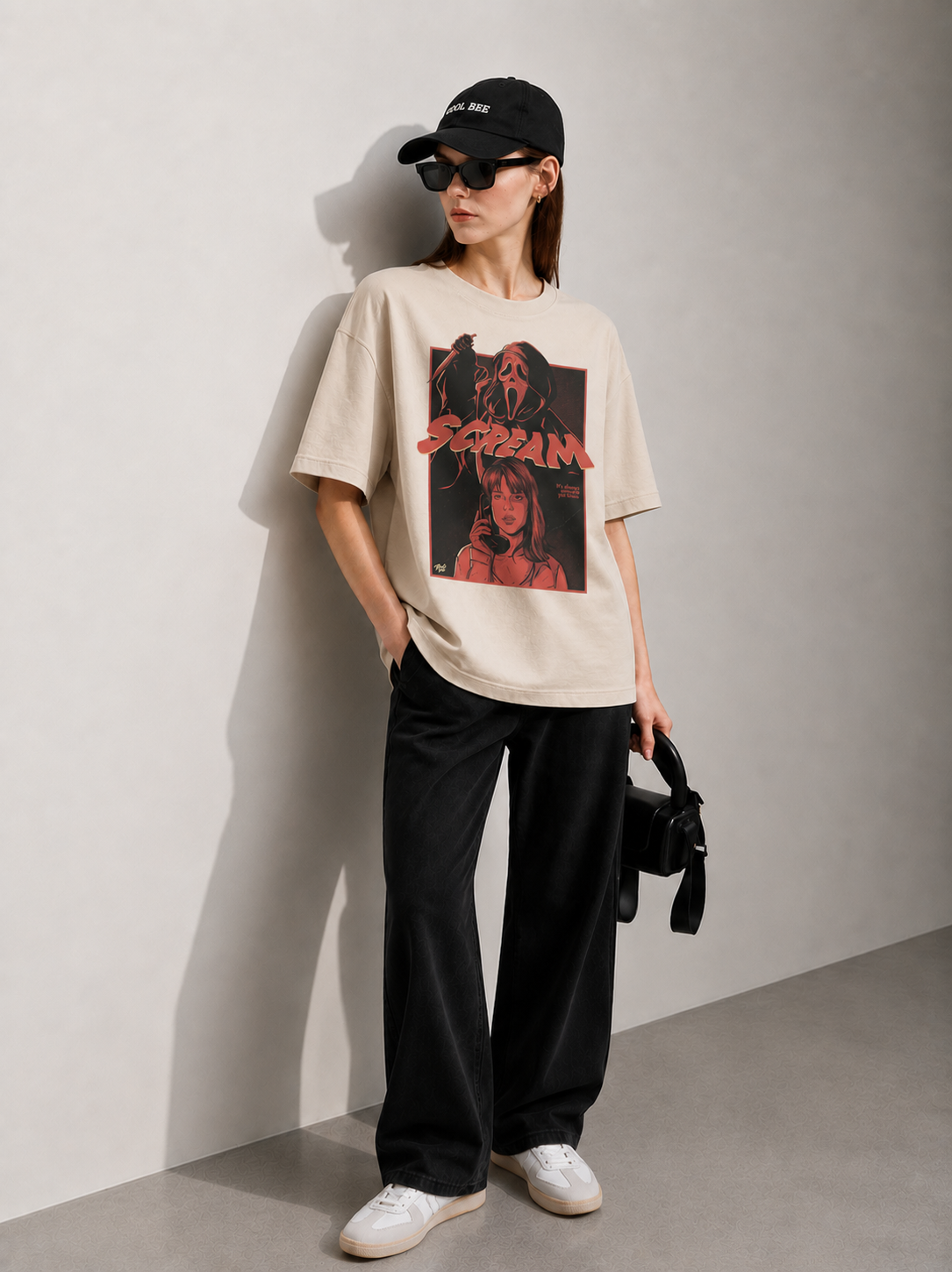 No Answer Women Tee Beige