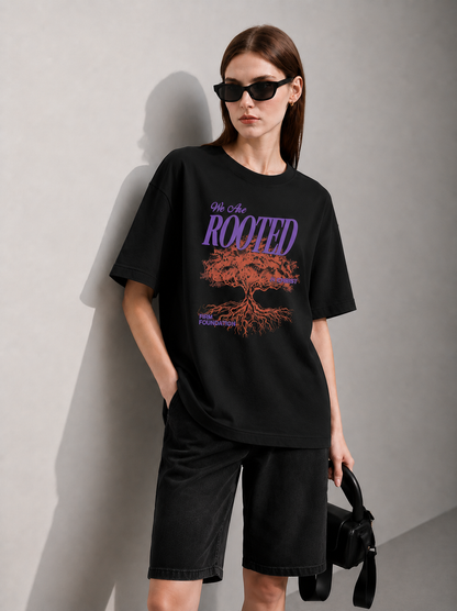 Rooted Women Tee Black
