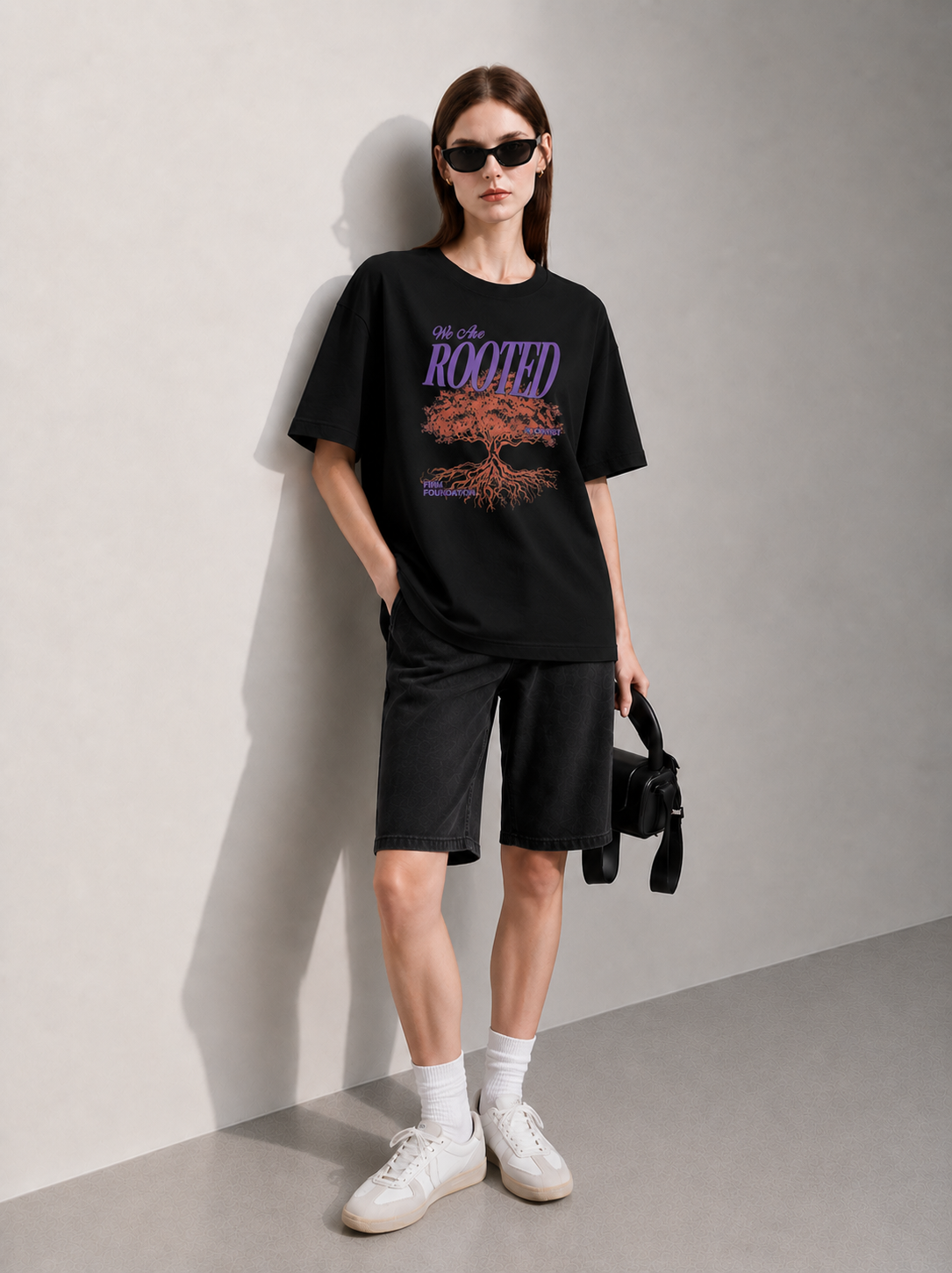 Rooted Women Tee Black