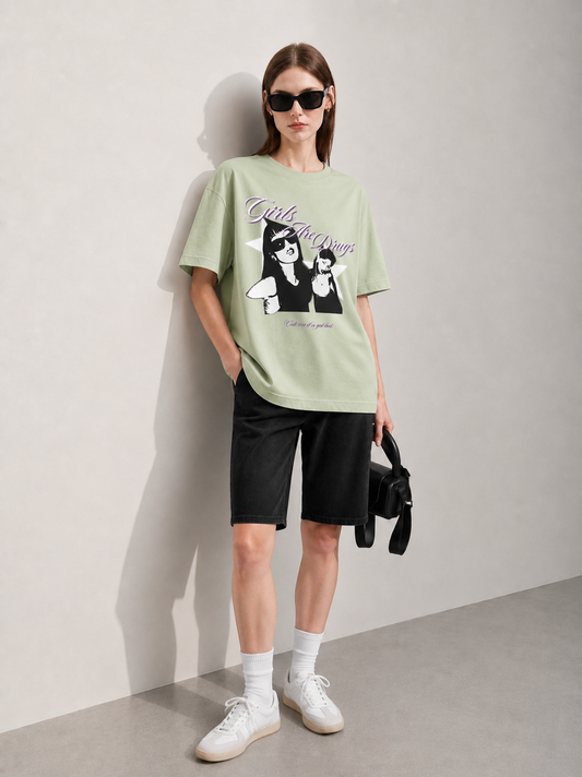 Girls Victory Women Tee Green