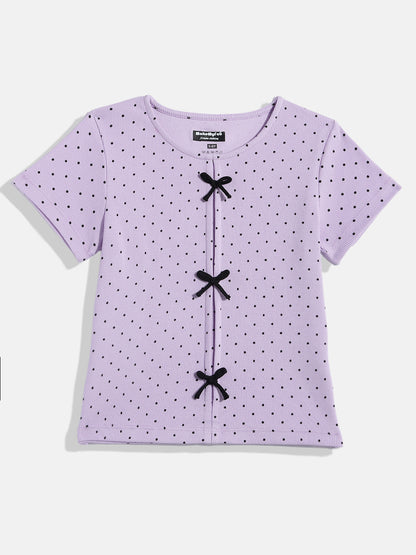 Coolbee Store Kids Girls Top - Lilac (KGSSA51) – front view