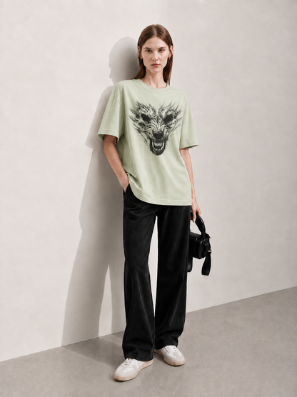 Feral Echo Women Tee Green