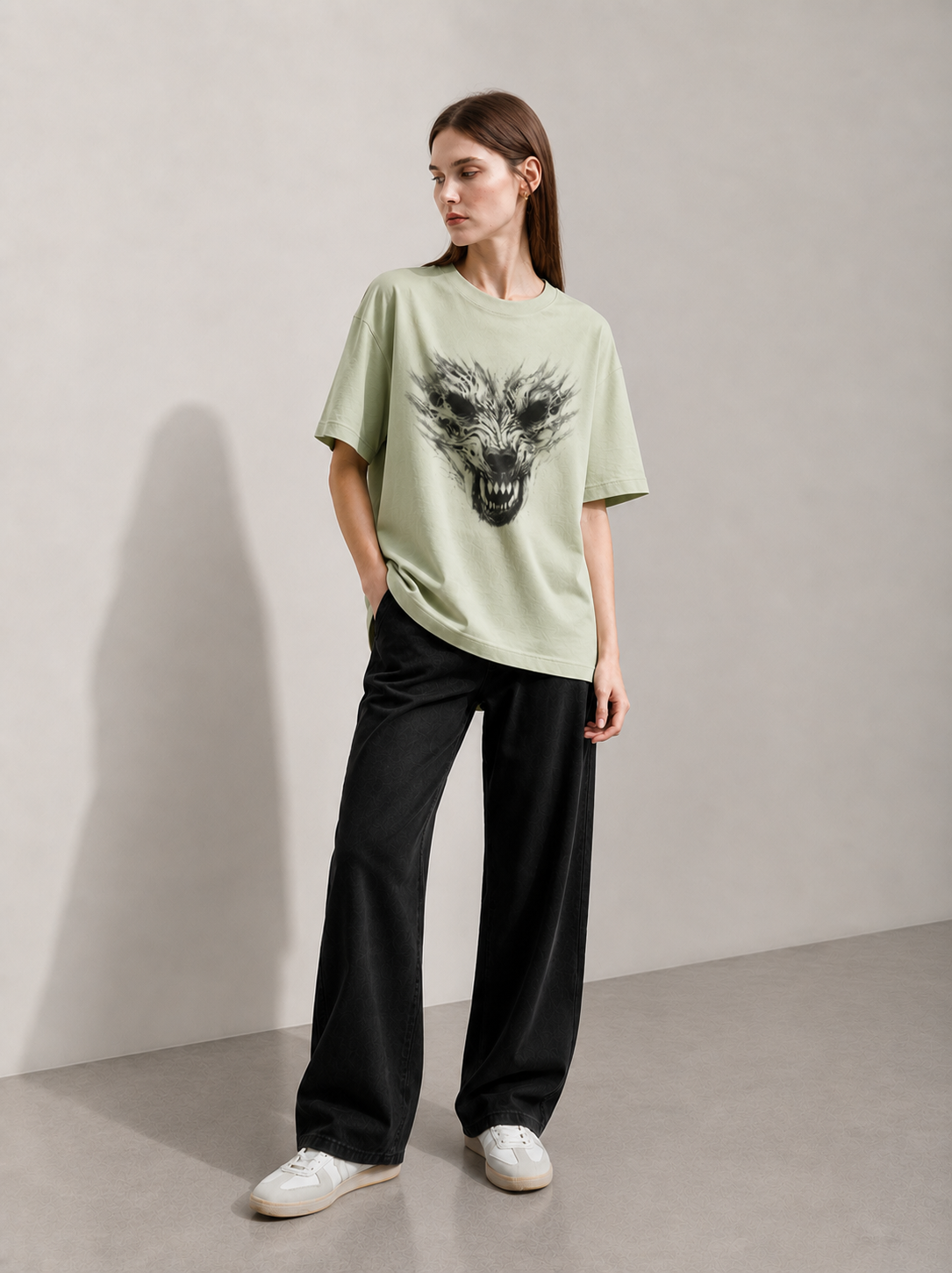 Feral Echo Women Tee Green