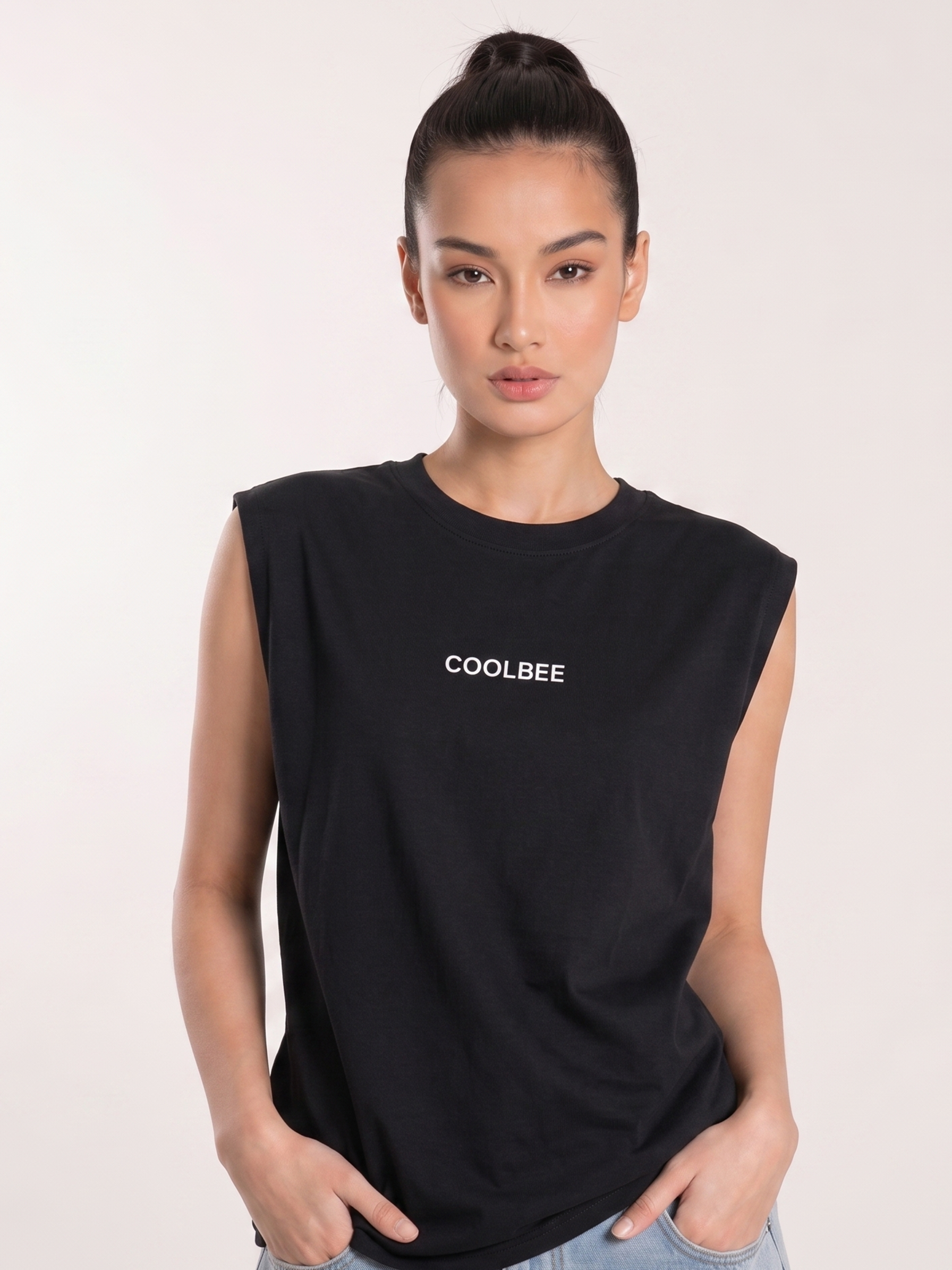 Cool Bee Women Tank Tees Black for Women - Black Tank Top Gym Casual India