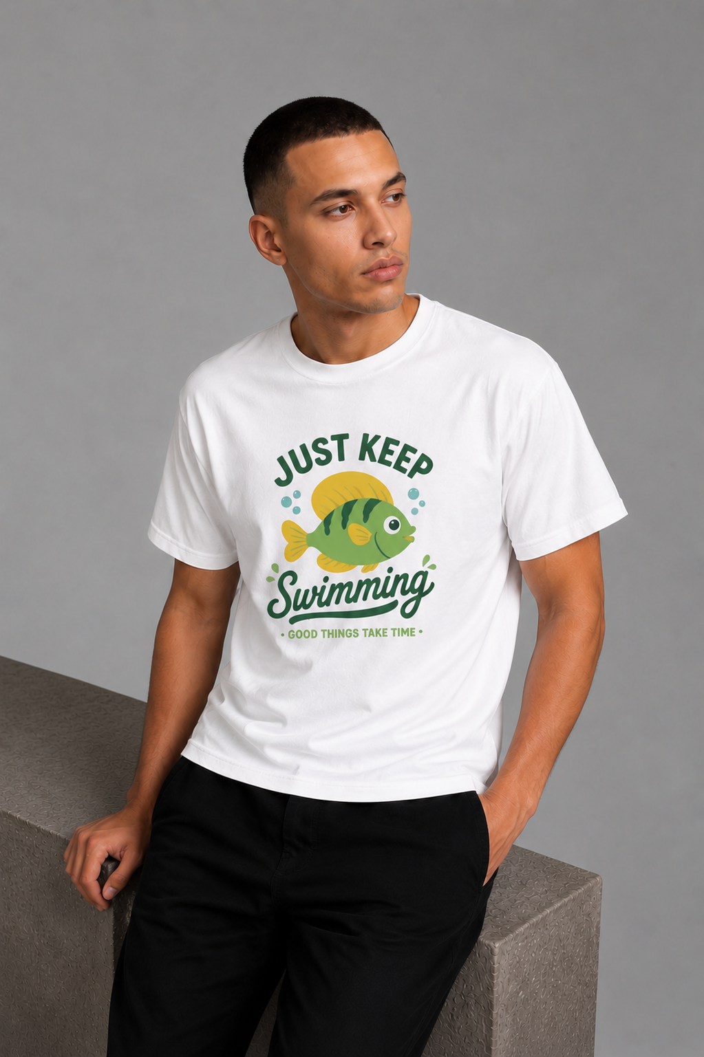 Cool Bee Float Tee White for Men - White Oversized Graphic Tee Streetwear India