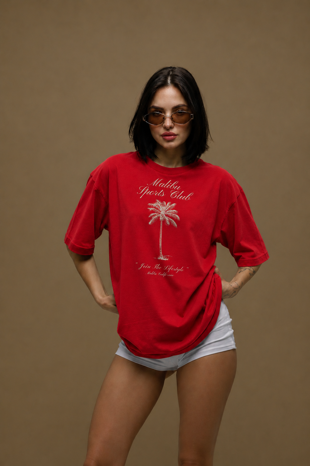 Red Petal Women Tee Red