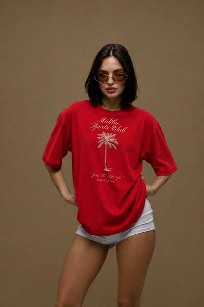 Red Petal Women Tee Red
