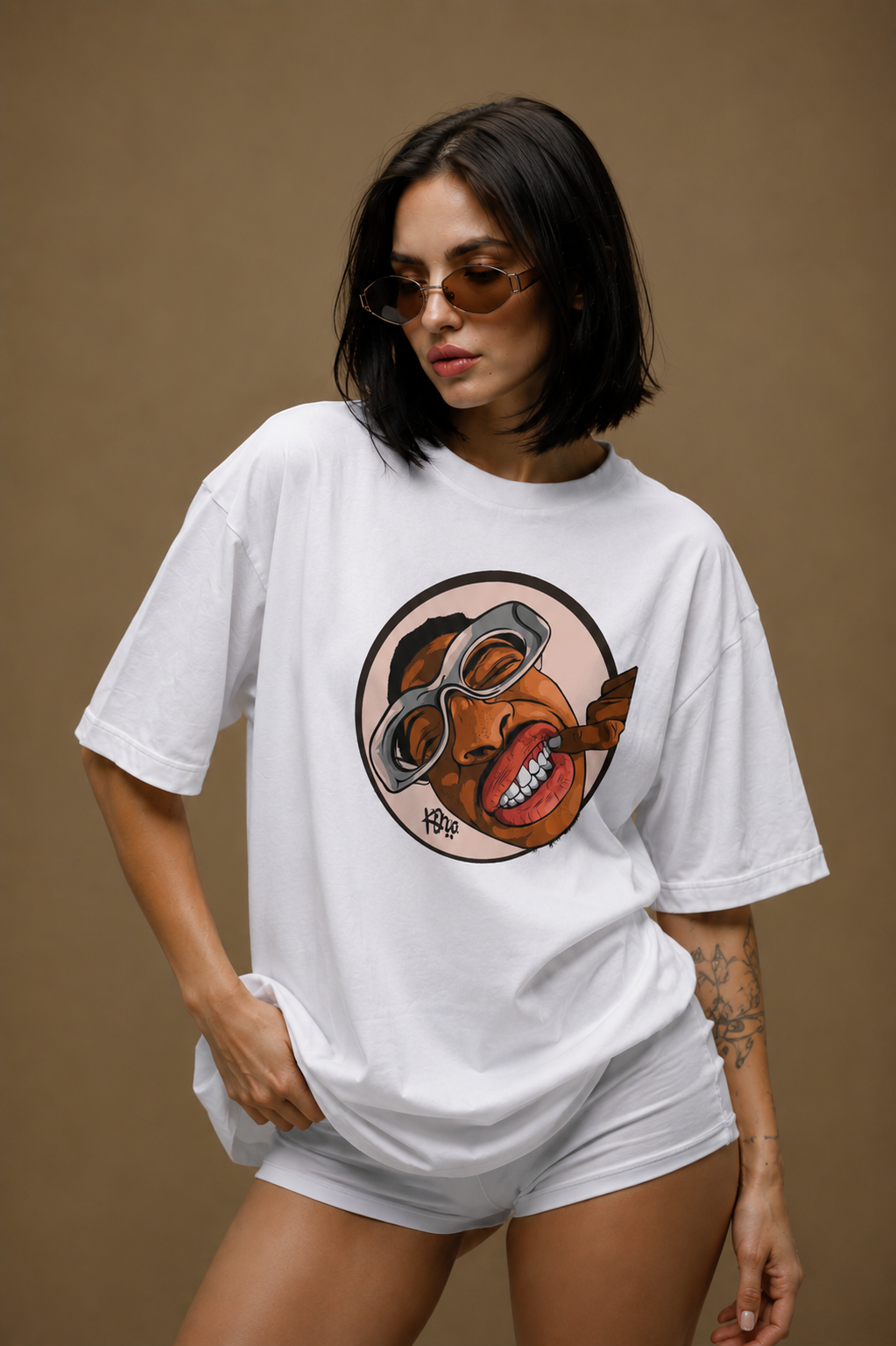 Grin Mode Women Tee White