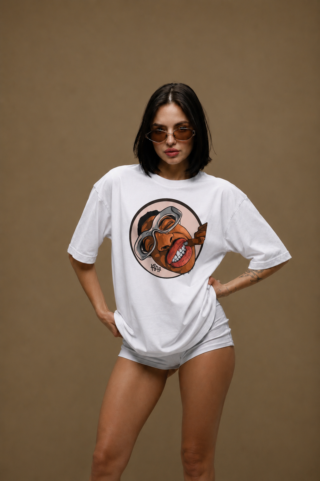 Grin Mode Women Tee White