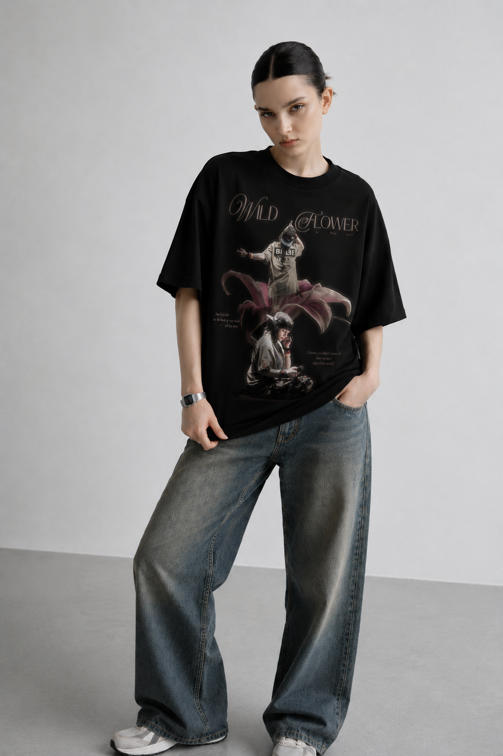 Wildflower Women Tee Black