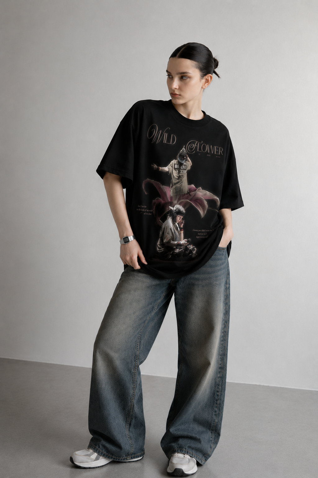 Wildflower Women Tee Black