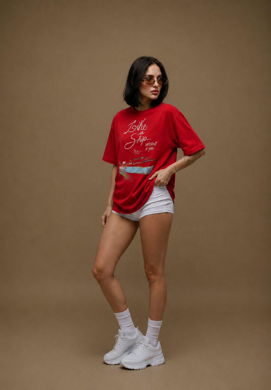Off Course Women Tee Red