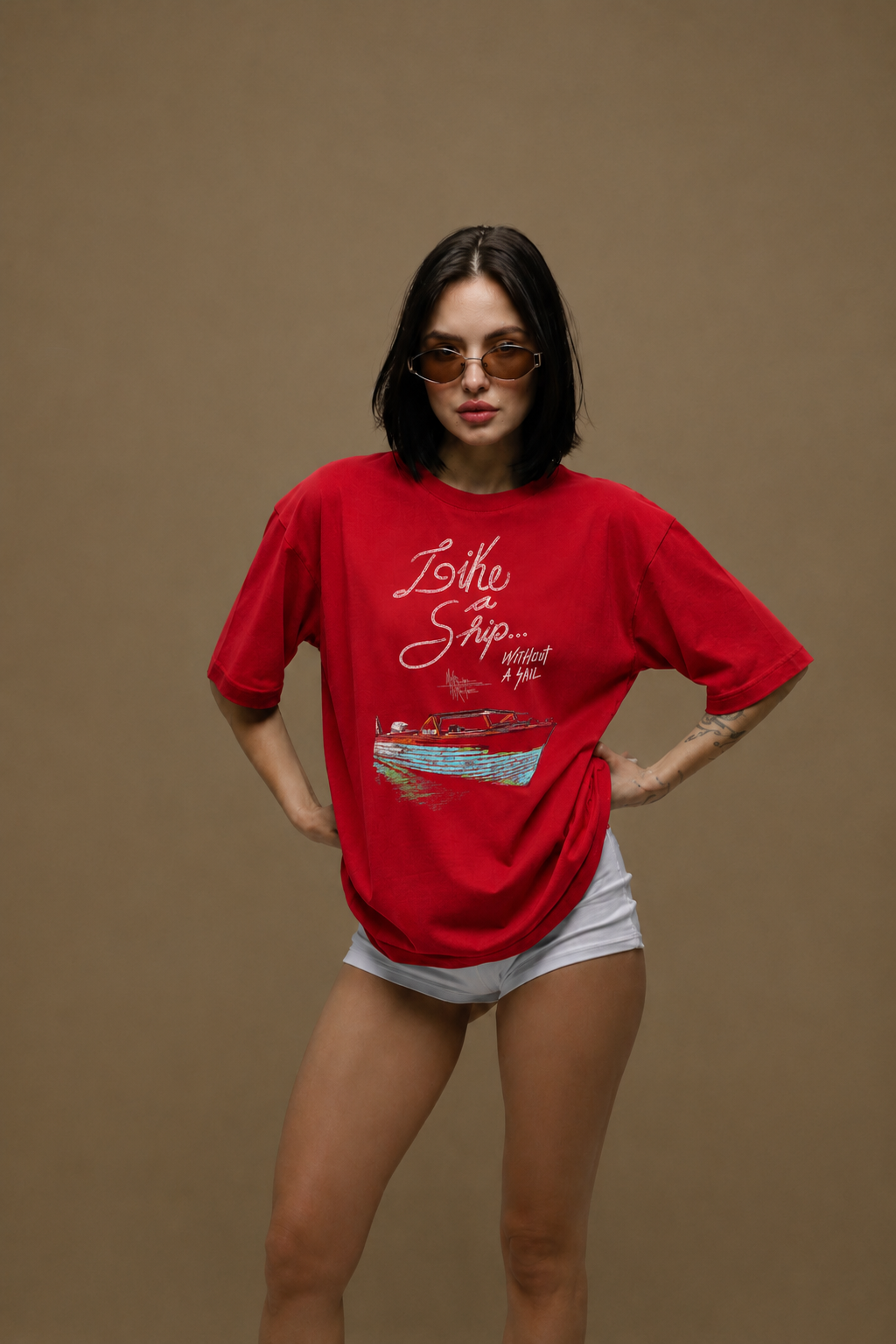 Off Course Women Tee Red