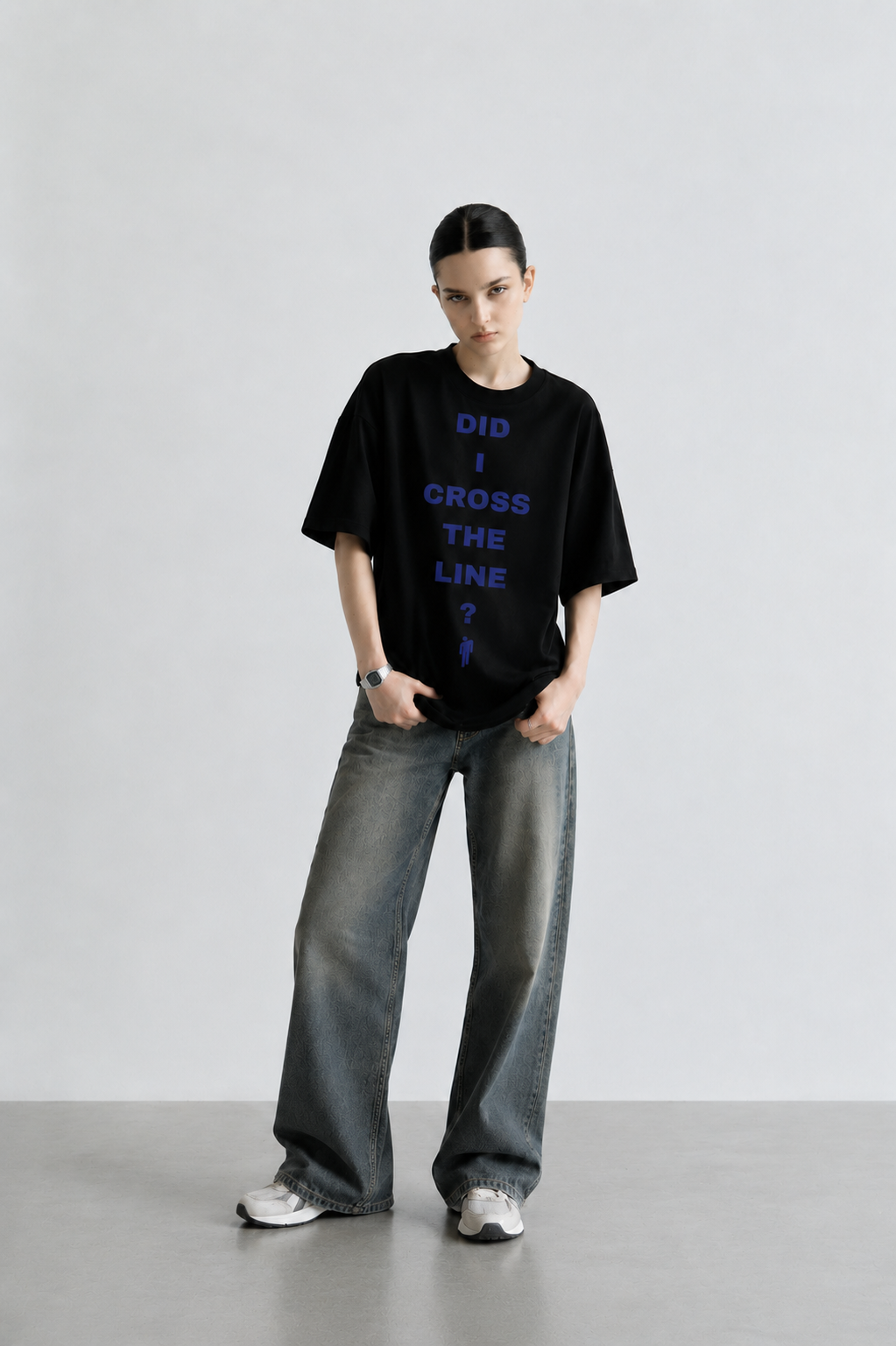 Cross The Line Women Tee Black