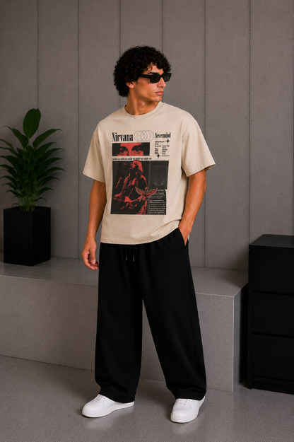 Never mind Tee Beige