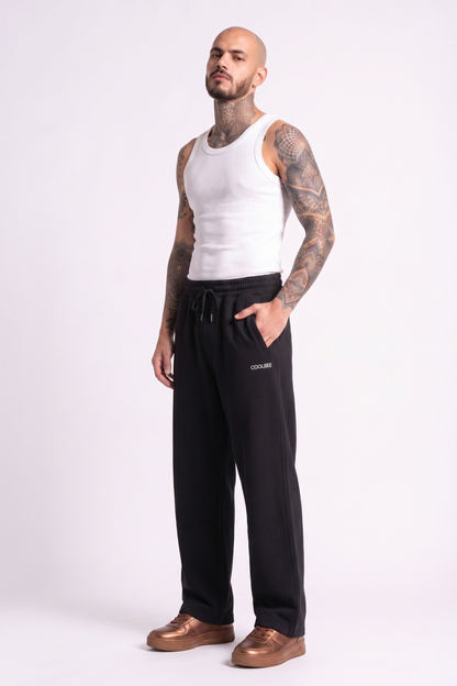 Cool Bee Joggers Black for Men - Black Joggers Casual Streetwear India - Lifestyle View