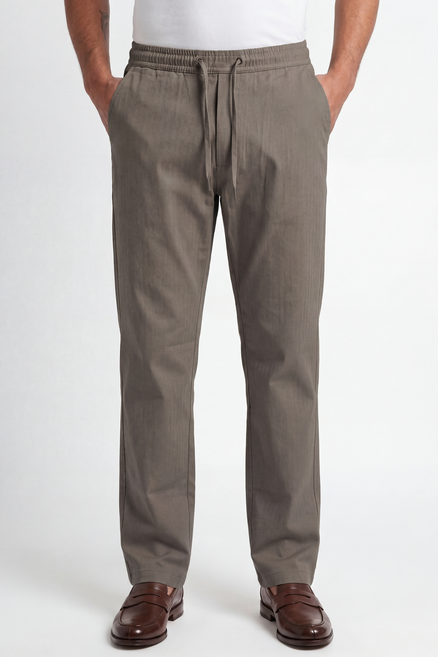 Cool Bee Linen Travel Pants Sea Grey for Men - Sea Grey Linen Travel Pants Lightweight India