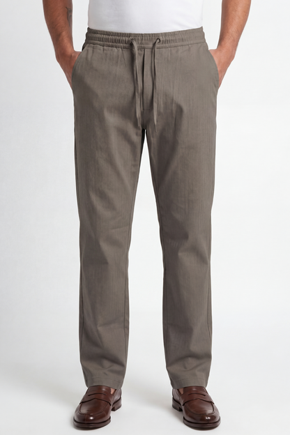 Cool Bee Linen Travel Pants Sea Grey for Men - Sea Grey Linen Travel Pants Lightweight India
