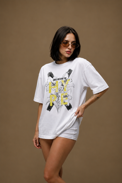 Mono Floral Women Tee White