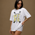 Mono Floral Women Tee White