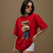 Teddy Drip Women Tee Red