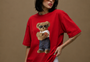 Teddy Drip Women Tee Red