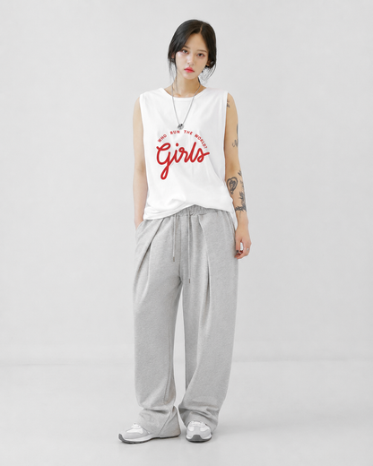 Girls Rule Tank Tees White