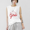 Girls Rule Tank Tees White