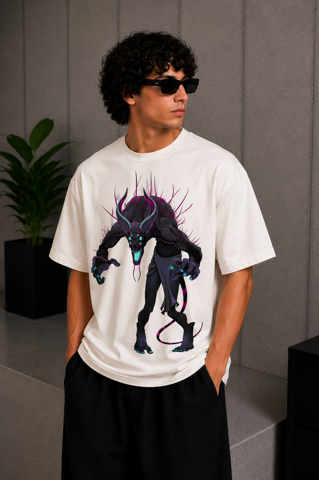Night maw Tee White