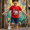 Kids Boys T-Shirt - Red (CSKT220)