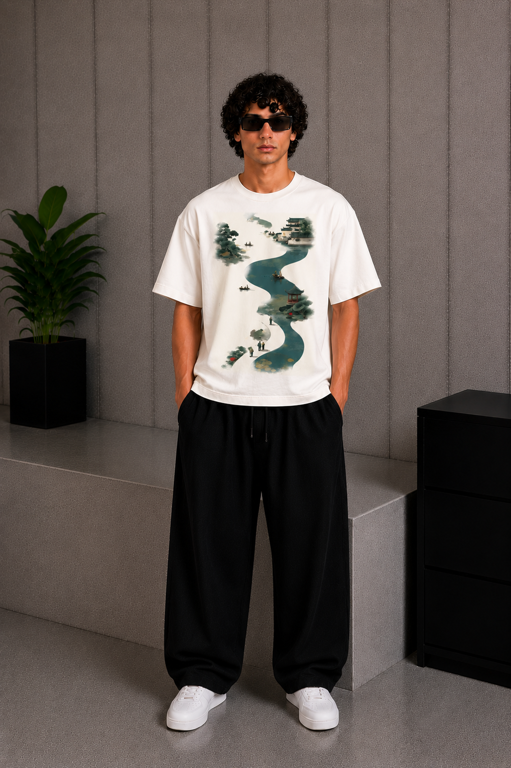 River Flow Tee White