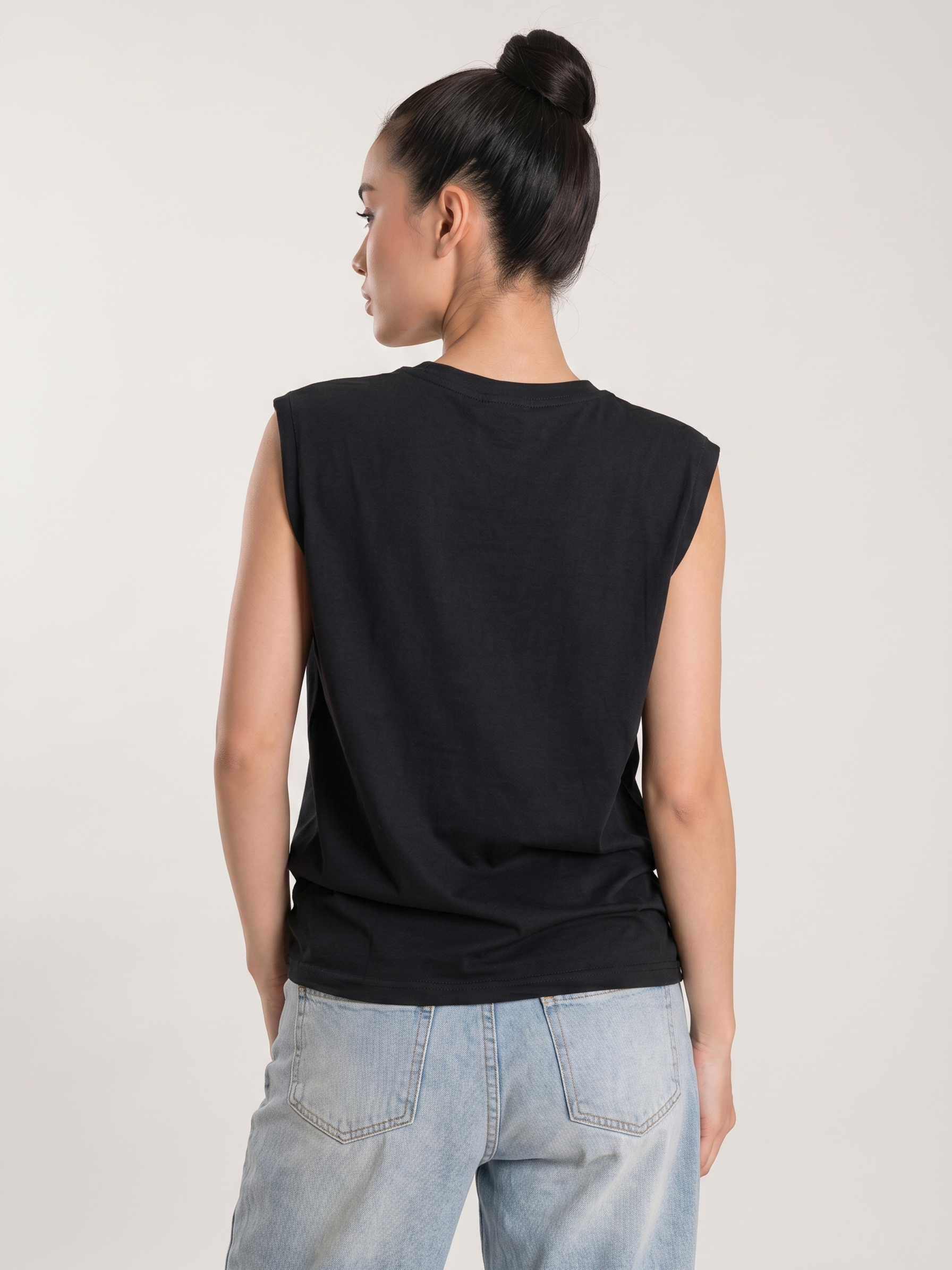 Cool Bee Women Tank Tees Black for Women - Tank Top Gym Casual India - Detail View