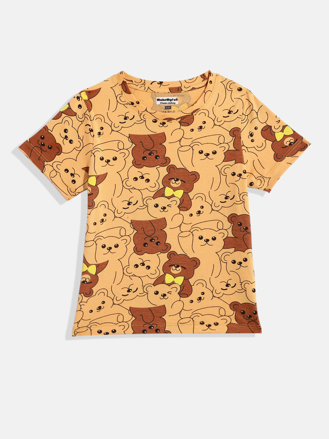 Coolbee Store Kids Girls T-Shirt - Yellow (CSKT236) – front view