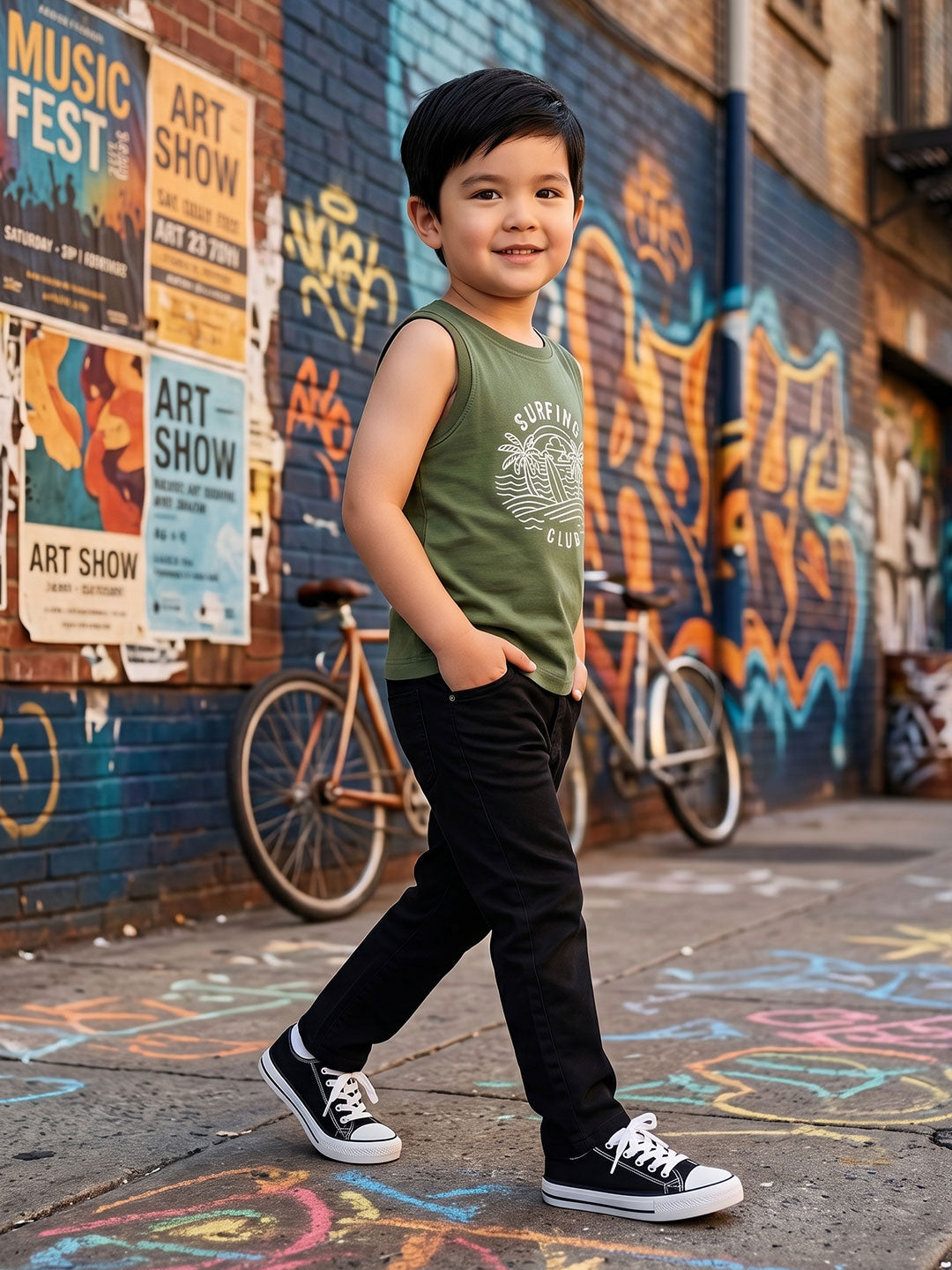 Coolbee Store Kids Boys Vest - Sea Green (KBSSVT6) – front view
