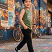 Kids Boys Vest - Sea Green (KBSSVT6)