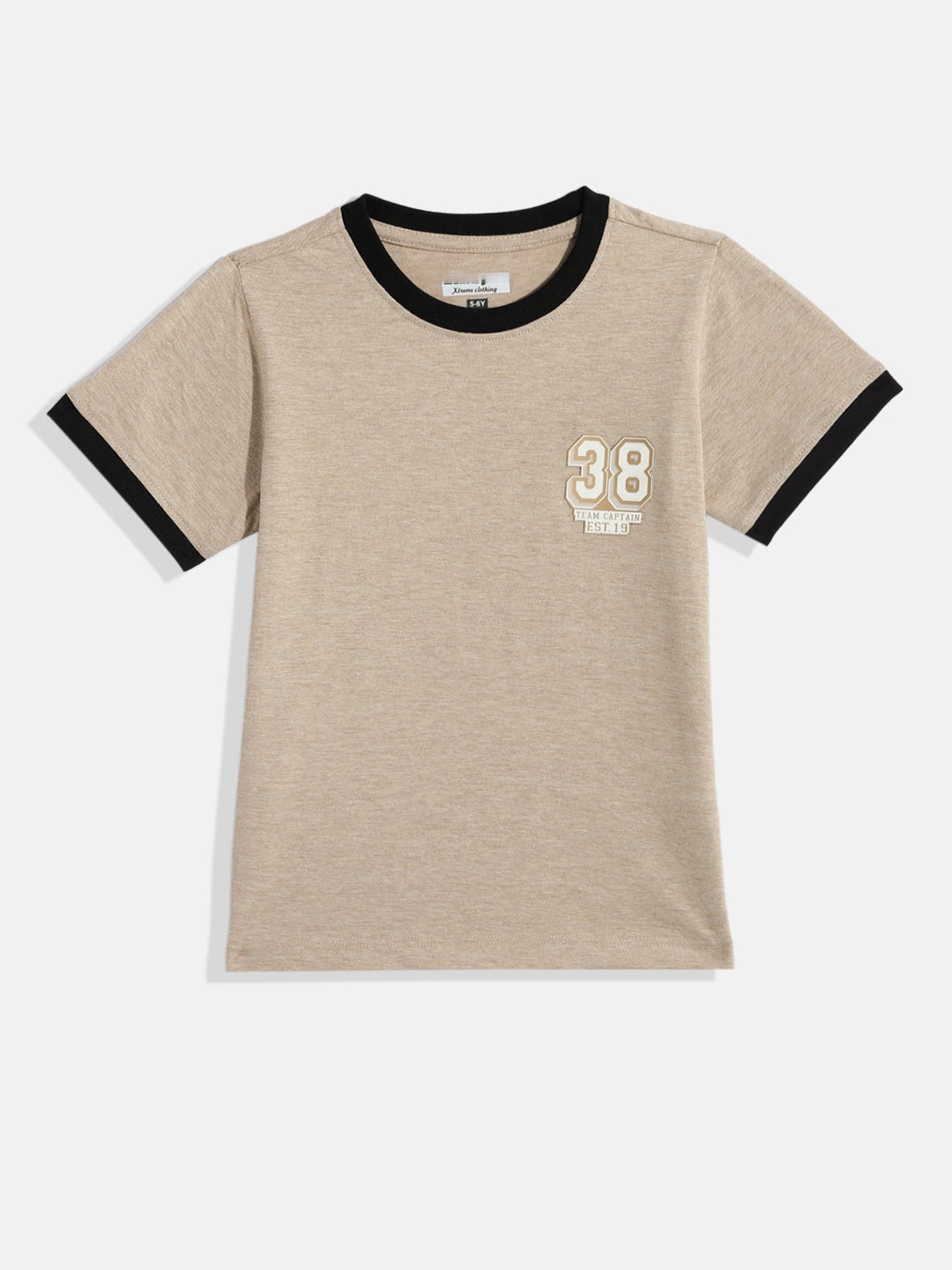 Coolbee Store Kids Boys T-Shirt - Beige (KBSSTR22) – back view
