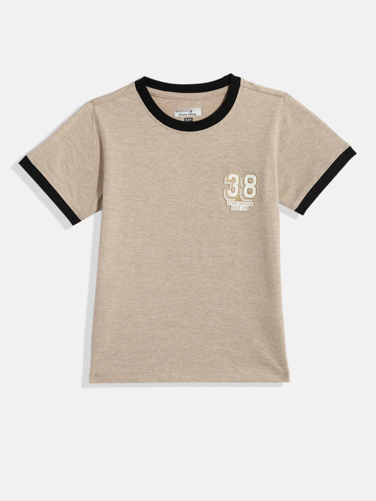 Kids Boys T-Shirt - Beige (KBSSTR22)