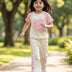 Kids Girls Clothing Set - Offwhite (KGSSA89)