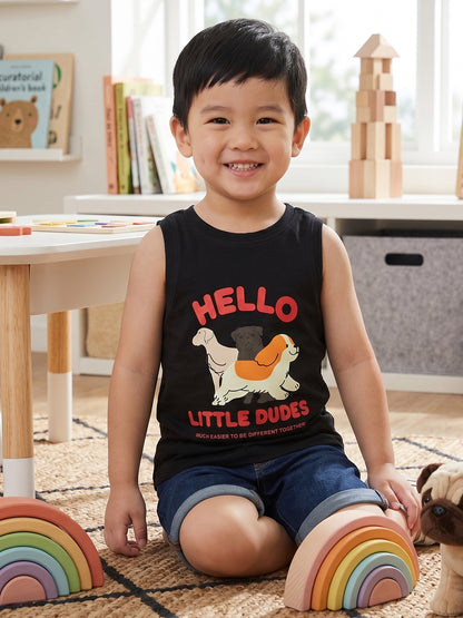 Coolbee Store Kids Boys Vest - Black (KBSSVT4) – front view