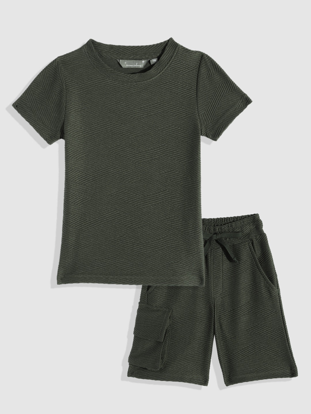 Coolbee Store Kids Boys Clothing Set - Olive (KBSSCS401) – back view