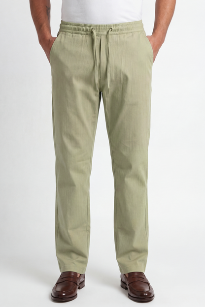 Cool Bee Linen Travel Pants Sea Green for Men - Sea Green Linen Travel Pants Lightweight India