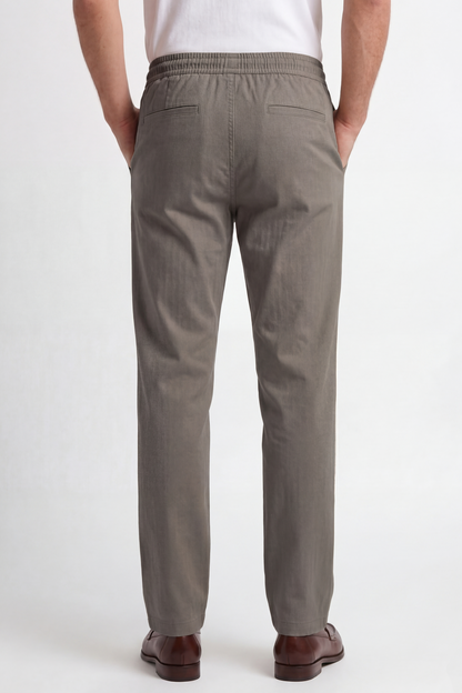 Cool Bee Linen Travel Pants Sea Grey for Men - Sea Grey Linen Travel Pants Lightweight India - Lifestyle View