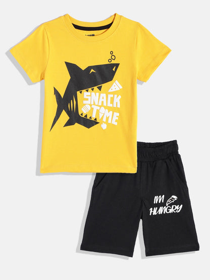 Coolbee Store Kids Boys Clothing Set - Yellow (CS010) – back view